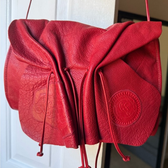 Carlos Falchi Handbags - Carlos Falchi Red Leather Women's Bag